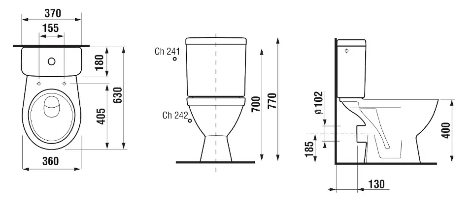 Jika - Lyra plus - Kombi-WC - H8263860002411 – 2. kép