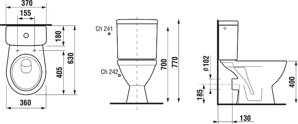 Jika - Lyra plus - Kombi-WC - H8263860002413 – 2. kép
