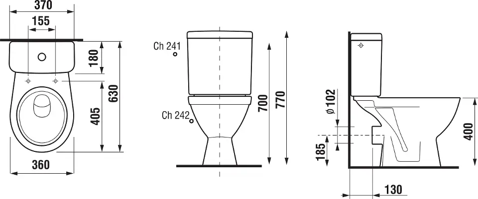 Jika - Lyra plus - Kombi-WC - H8263860002421 – 2. kép