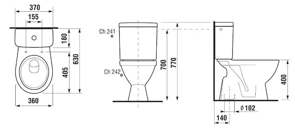 Jika - Lyra plus - Kombi-WC - H8263870002421 – 2. kép