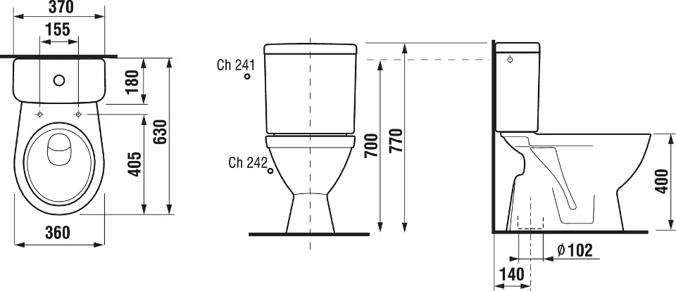 Jika - Lyra plus - Kombi-WC - H8263870002423 – 2. kép