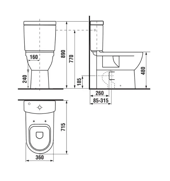 Jika - Mio - Kombi-WC - H8247161000001 – 2. kép