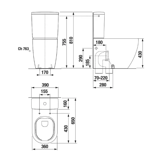 Jika - Mio-N - Kombi-WC - H8267161000001 – 2. kép