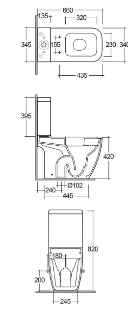 Kludi - Resa C - Kombi-WC - 28WCB0643 – 2. kép