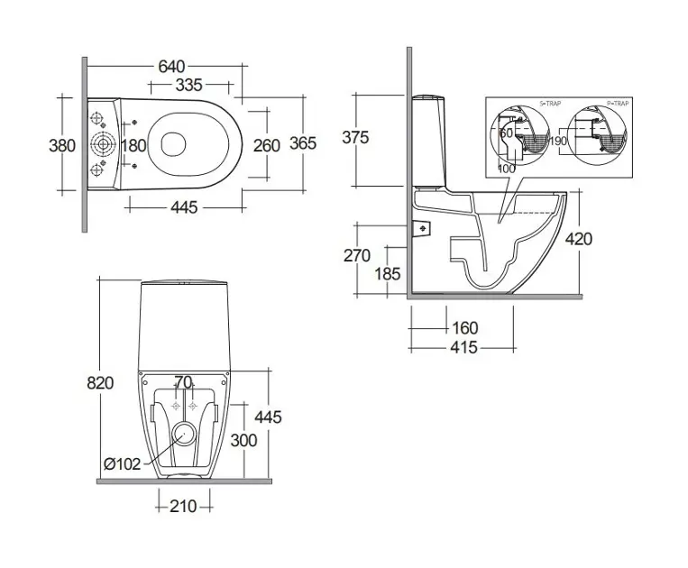 Kludi - Resa D - Kombi-WC - 24WCB0543 – 2. kép