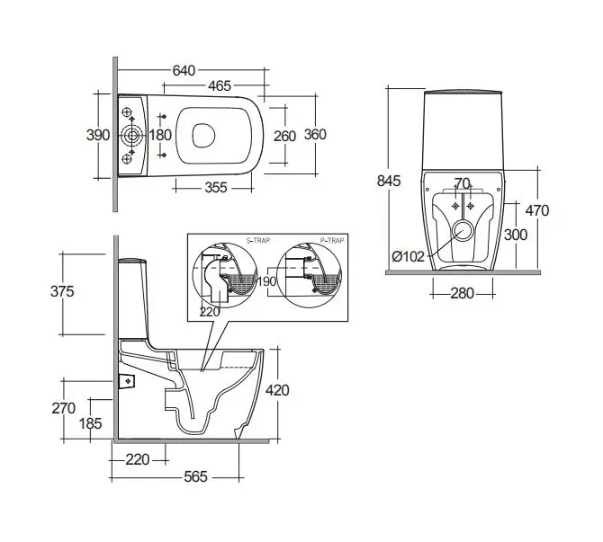 Kludi - Resa S - Kombi-WC - 27WCB0143 – 2. kép
