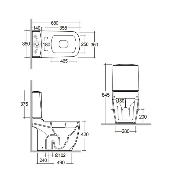 Kludi - Resa S - Kombi-WC - 27WCB02O2 – 2. kép