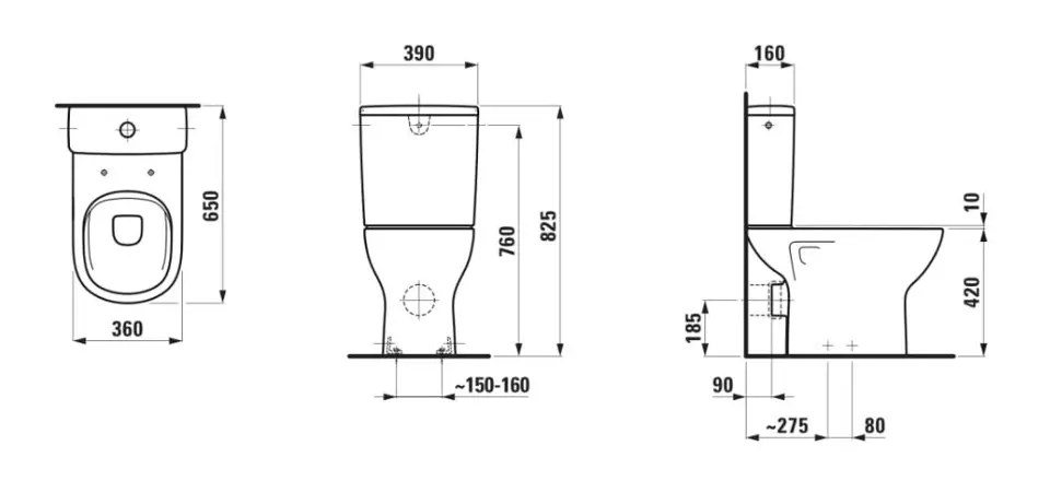 Laufen - Lua - Kombi-WC - H8240864000001 – 2. kép
