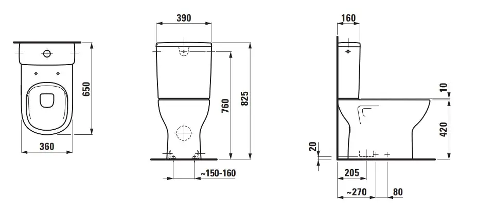 Laufen - Lua - Kombi-WC - H8240870000001 – 2. kép