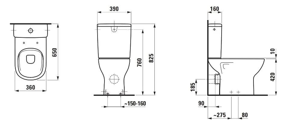 Laufen - Lua - Kombi-WC - H8670860009721 – 2. kép