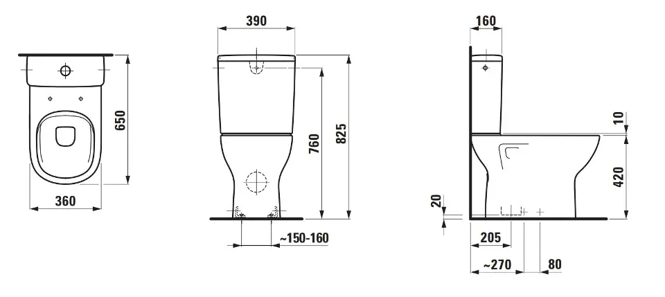 Laufen - Lua - Kombi-WC - H8670870009721 – 2. kép