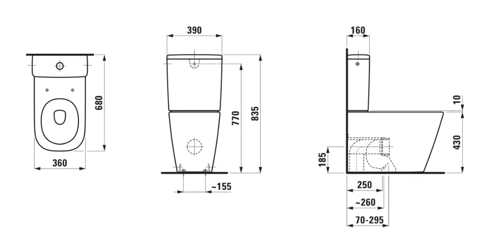 Laufen - Meda - Kombi-WC - H8241117580001 – 2. kép