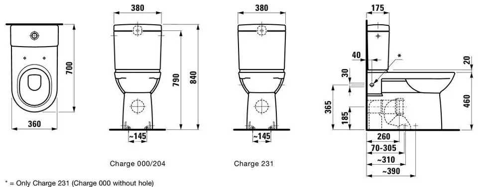 Laufen - Pro - Kombi-WC - H8249554000001 – 2. kép