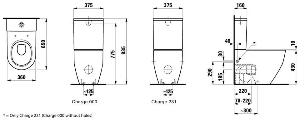 Laufen - Pro - Kombi-WC - H8259520000001 – 2. kép