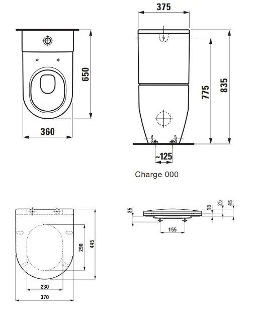 Laufen - Pro - Kombi-WC - H8679530009701 – 2. kép