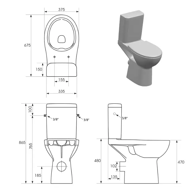 Sapho - Etiuda - Kombi-WC - K11-0221 – 2. kép