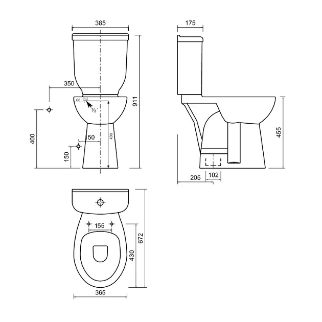 Sapho - Sanitary ceramics - Kombi-WC - BD301.410.00 – 2. kép