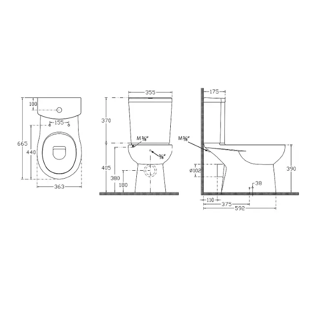 Sapho - Sanitary ceramics - Kombi-WC - PC106 – 2. kép