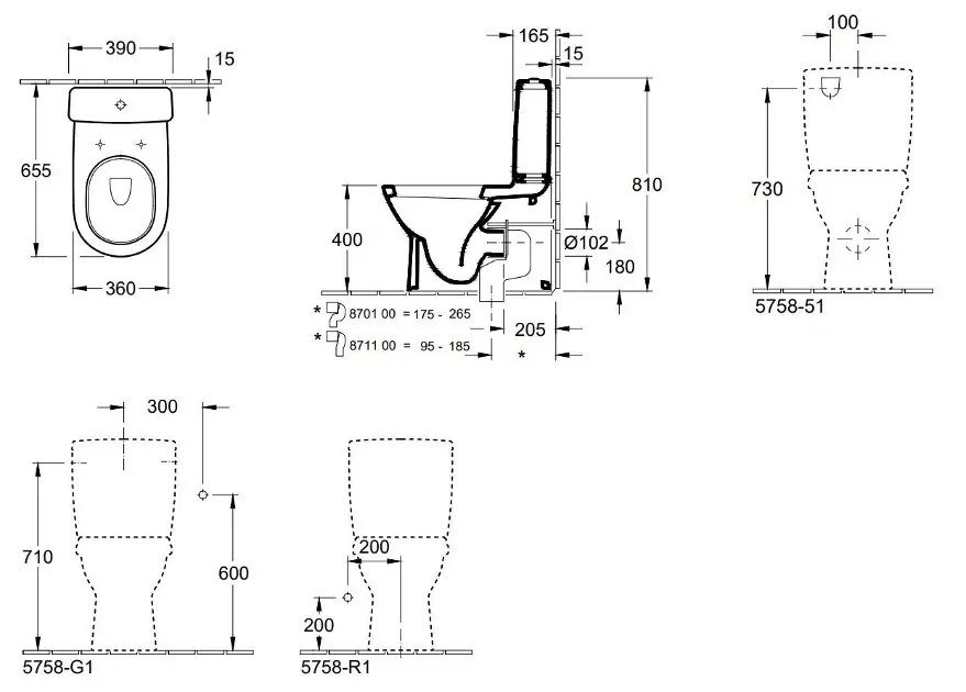 Villeroy & Boch - O.novo - Kombi-WC - 56581001 – 2. kép
