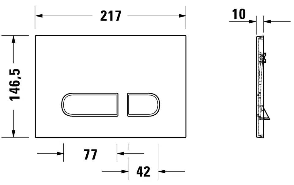 Duravit - DuraSystem - Nyomólap - WD5001011000 – 2. kép
