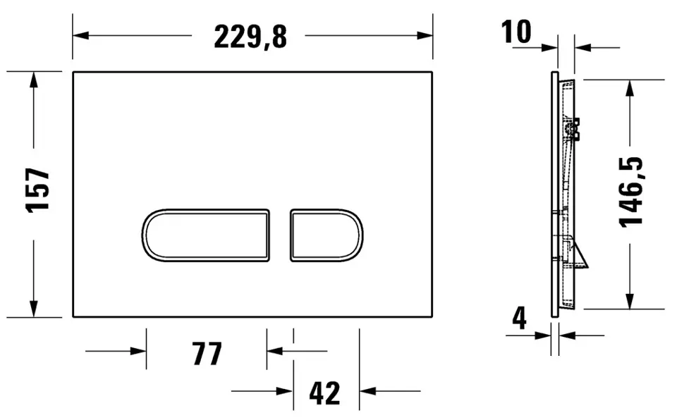 Duravit - DuraSystem - Nyomólap - WD5002012000 – 2. kép