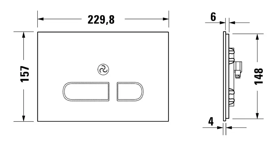 Duravit - DuraSystem - Nyomólap - WD5003012000 – 2. kép