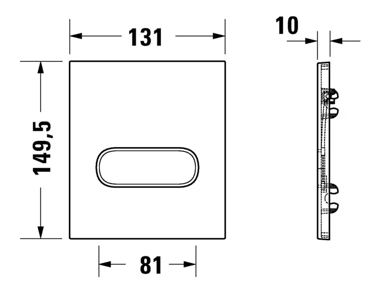 Duravit - DuraSystem - Nyomólap - WD5004011000 – 2. kép