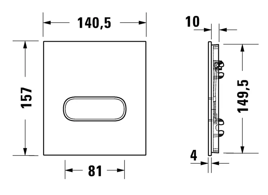Duravit - DuraSystem - Nyomólap - WD5005012000 – 2. kép