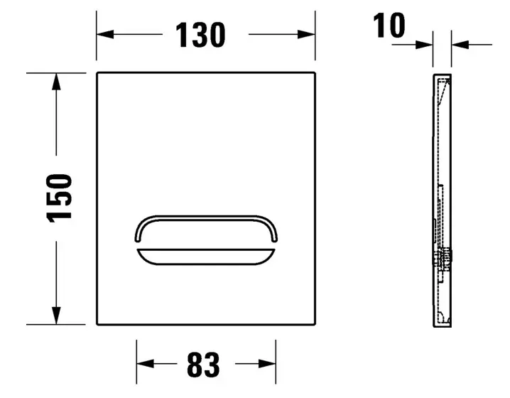 Duravit - DuraSystem - Nyomólap - WD5006023000 – 2. kép