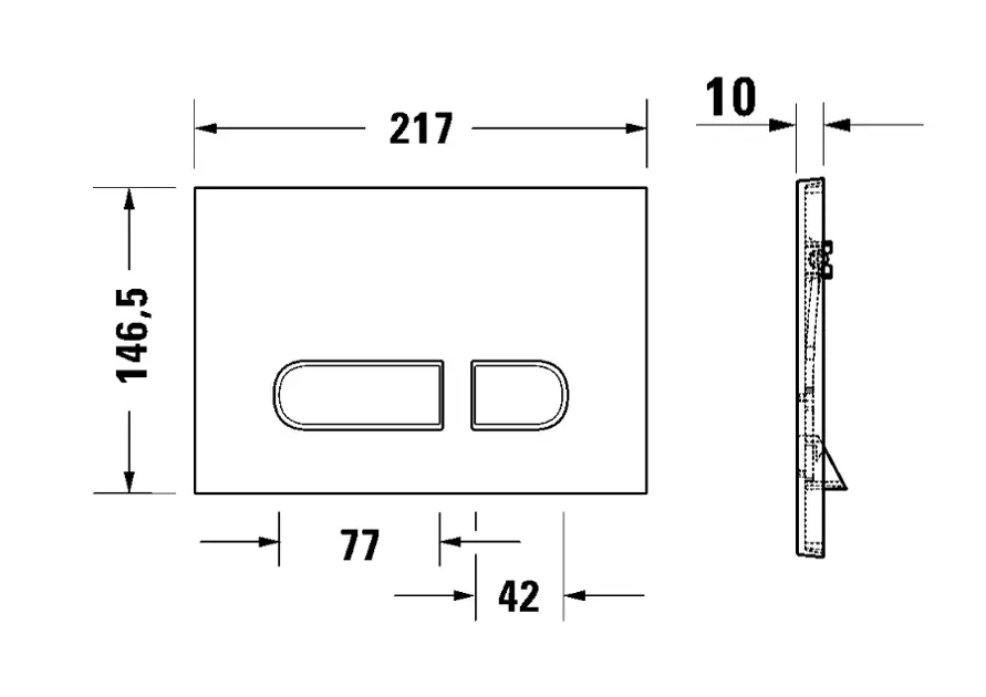 Duravit - DuraSystem - Nyomólap - WD5012704000 – 2. kép