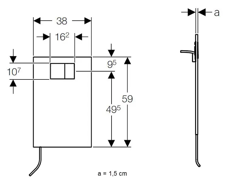 Geberit - AquaClean - Nyomólap - 115.322.11.1 – 2. kép