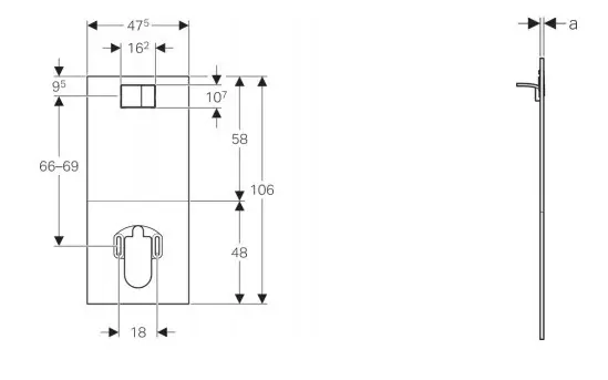 Geberit - AquaClean - Nyomólap - 115.328.SI.1 – 2. kép