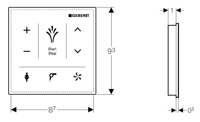 Geberit - AquaClean - Nyomólap - 147.038.SJ.1 – 2. kép