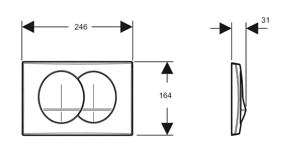 Geberit - Delta - Nyomólap - 115.100.46.5 – 2. kép