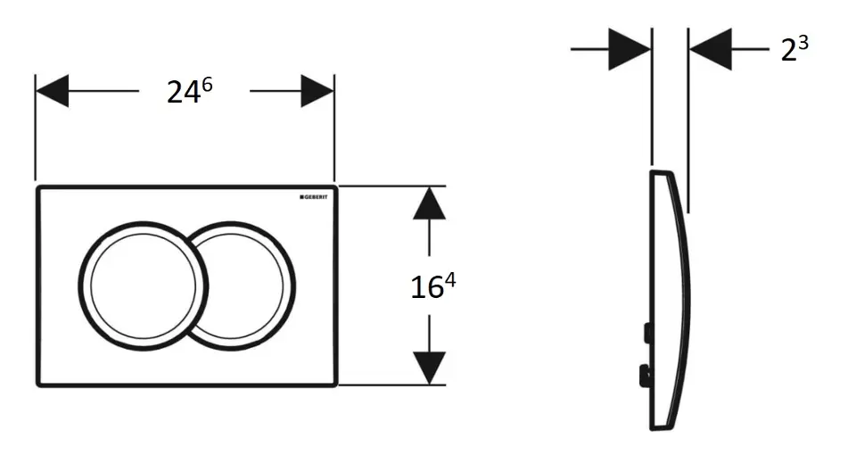 Geberit - Delta01 - Nyomólap - 115.107.11.1 – 2. kép