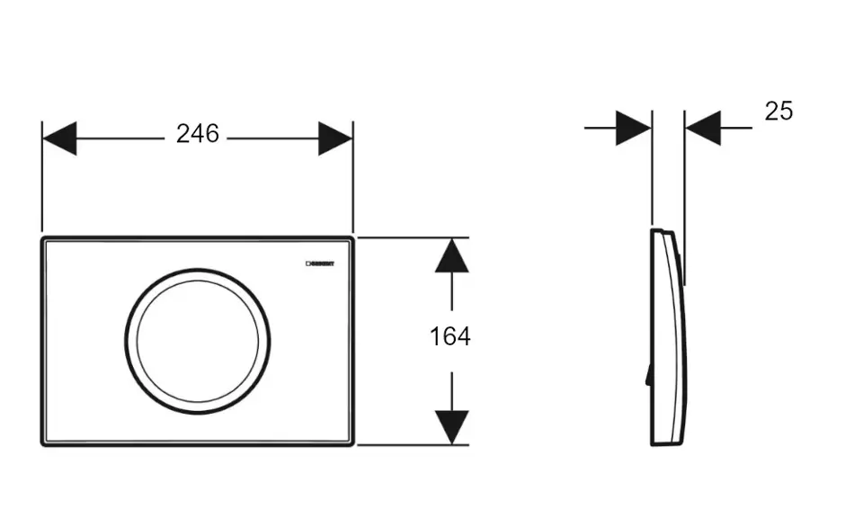 Geberit - Delta15 - Nyomólap - 115.109.11.1 – 2. kép