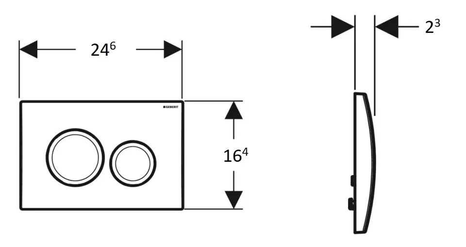 Geberit - Delta20 - Nyomólap - 115.127.21.1 – 2. kép