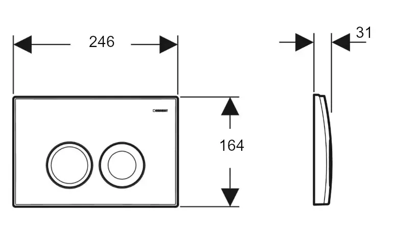 Geberit - Delta25 - Nyomólap - 115.125.21.5 – 2. kép