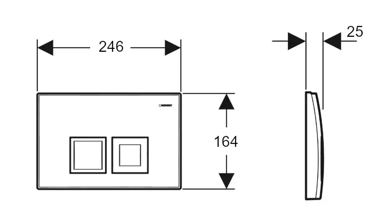 Geberit - Delta35 - Nyomólap - 115.135.46.5 – 2. kép