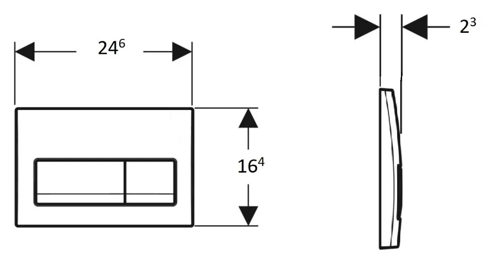 Geberit - Delta50 - Nyomólap - 115.119.14.1 – 2. kép