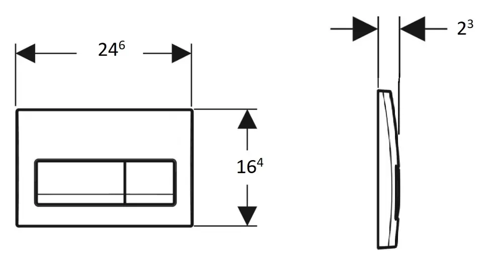 Geberit - Delta50 - Nyomólap - 115.119.DW.1 – 2. kép