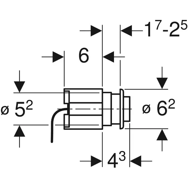 Geberit - Flush systems - Nyomólap - 115.114.FW.1 – 2. kép
