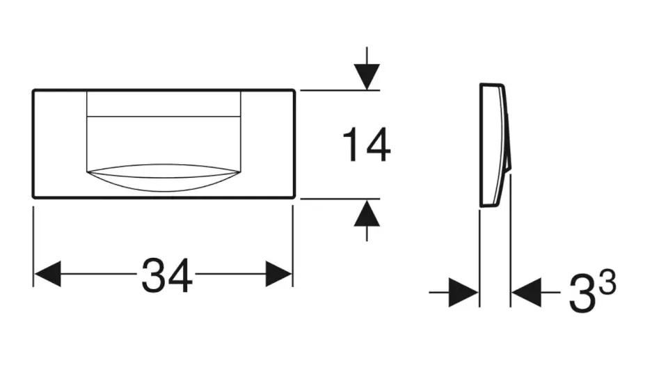 Geberit - Flush systems - Nyomólap - 115.333.11.1 – 2. kép