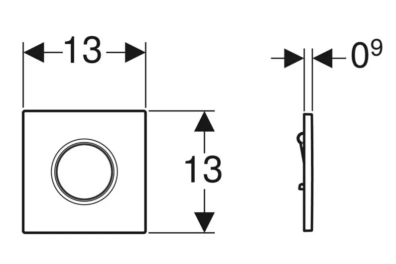 Geberit - Flush systems - Nyomólap - 116.011.JQ.5 – 2. kép