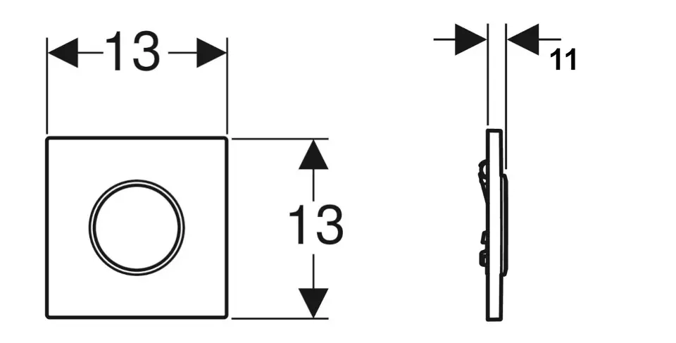 Geberit - Flush systems - Nyomólap - 116.015.DW.1 – 2. kép