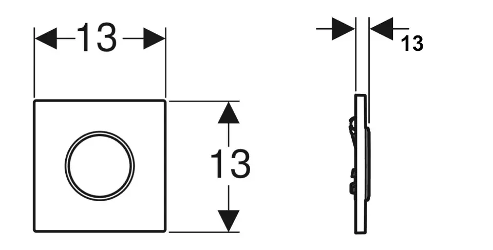 Geberit - Flush systems - Nyomólap - 116.015.JQ.1 – 2. kép