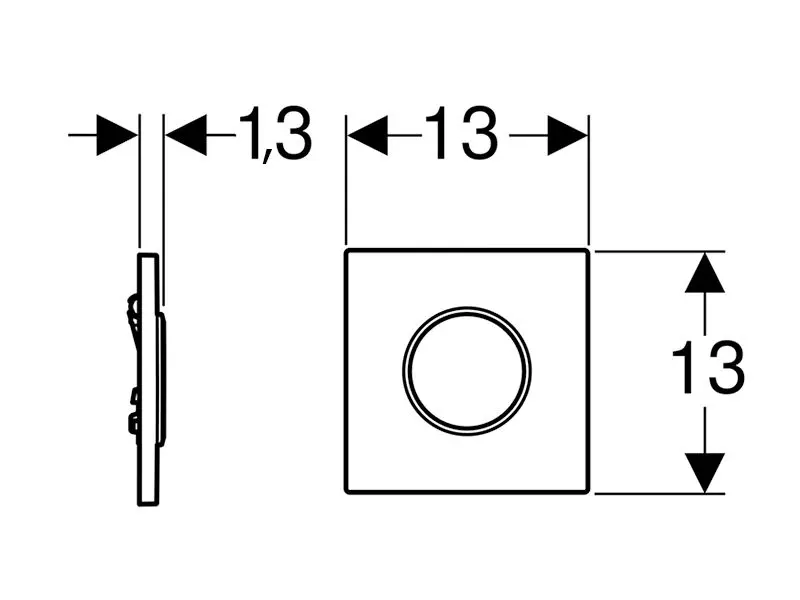 Geberit - Flush systems - Nyomólap - 116.015.KM.1 – 2. kép