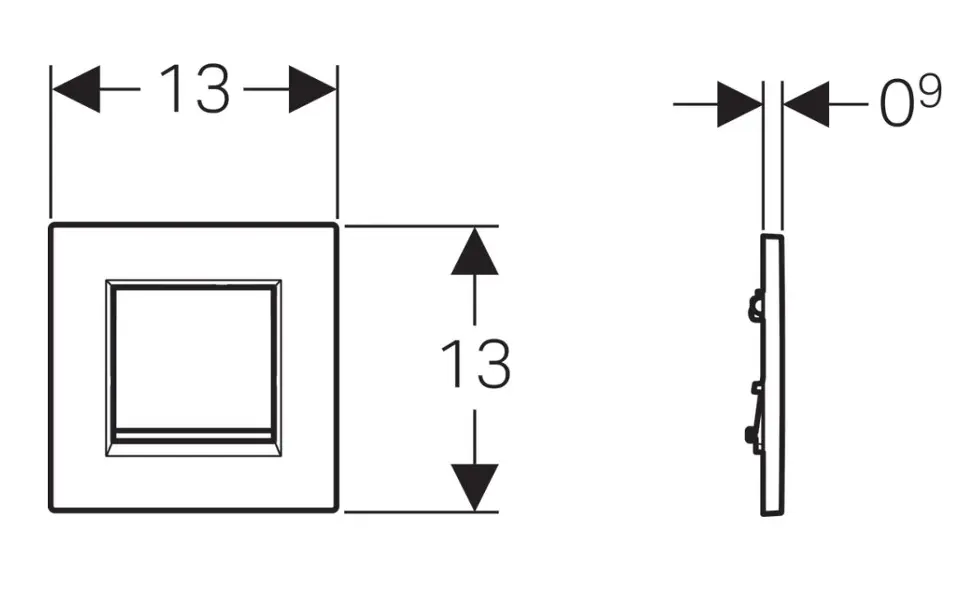 Geberit - Flush systems - Nyomólap - 116.017.KJ.1 – 2. kép