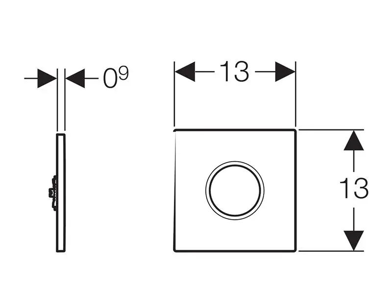 Geberit - Flush systems - Nyomólap - 116.021.21.5 – 2. kép