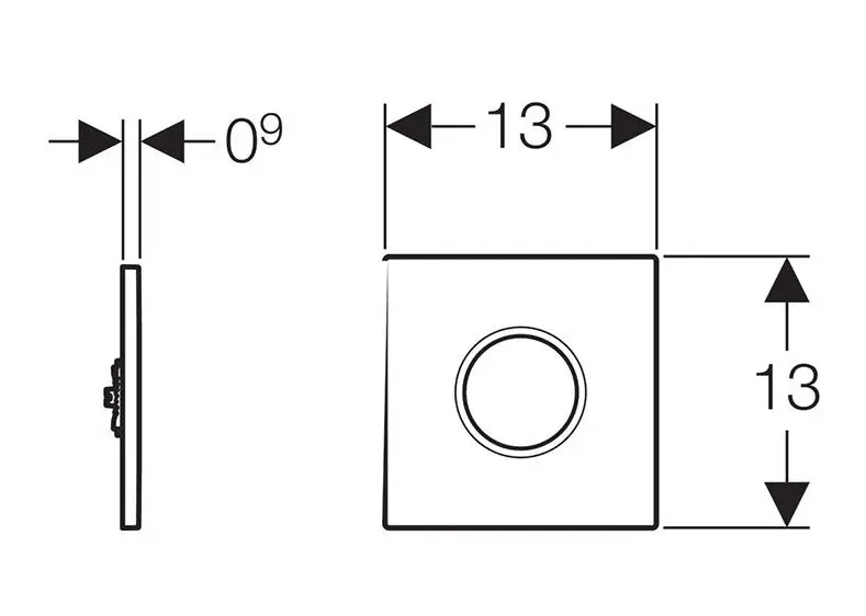 Geberit - Flush systems - Nyomólap - 116.021.JQ.5 – 2. kép
